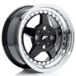 Jante JR Wheels JR6 15x7 ET35 - 4x100 - Gloss black Machined lip