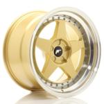 Jante JR Wheels JR6 18x10,5 ET0-25 - 5 trous sur mesures - Gold Machined lip
