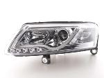 Paire de feux phares Daylight DRL Led Audi A6 C6/4F 2004-2008 Chrome