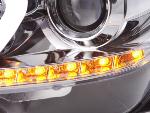 Paire de feux phares Daylight Led Mercedes Classe C W204 11-14 Chrome