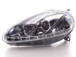 Paire de feux phares Daylight Led Fiat Grande Punto 08-12 Chrome