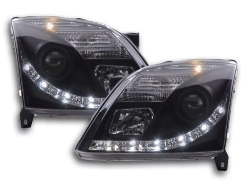 Paire de feux phares Daylight Led Opel Vectra C 02-05 Noir