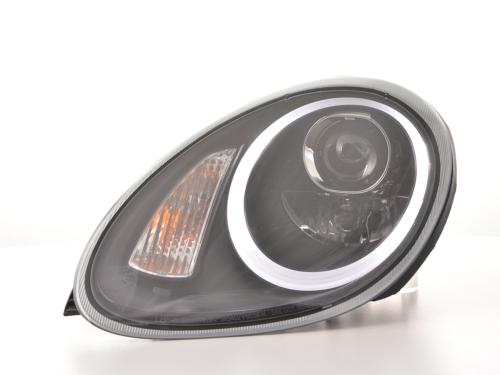 Paire de feux phares Daylight Led Xenon Porsche Boxster 987 04-08 Noir