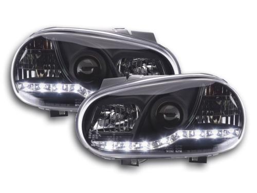 Paire de feux phares Daylight Led VW Golf 4 1J 98-03 Noir