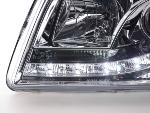 Paire de feux phares Daylight Led VW Bus T5 03-09 chrome