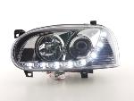 Paire de feux phares Daylight led DRL VW Golf 3 de 1991 a 1997 chrome