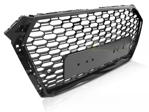 Calandre pour Audi A4 B9 de 2015 a 2019 Look Sport Noir brillant PDC