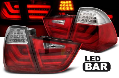 Paire de feux arriere BMW serie 3 E91 Break 09-11 LED BAR rouge blanc