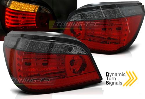 Paire feux arriere BMW serie 5 E60 LCI Berline 07-09 LED Rouge Fume