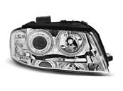 Paire de feux phares Audi A3 8P de 2003 a 2008 angel eyes chrome