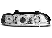 Paire de feux phares BMW serie 5 E39 95-03 angel eyes chrome