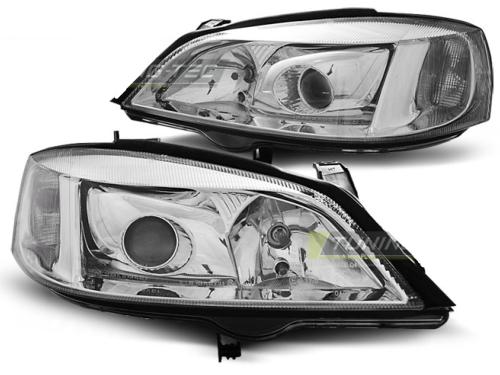 Paire de feux phares Opel Astra G 97-04 design chrome