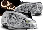 Paire de feux phares Opel Corsa C 00-06 angel eyes chrome