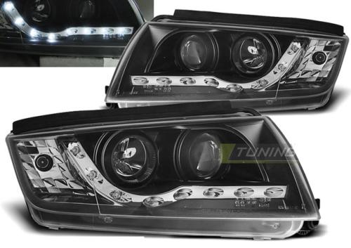 Paire de feux phares Skoda Fabia 99-08 Daylight led noir