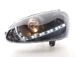 Paire de feux phares Daylight DRL Led VW Golf 5 de 03-08 Noir