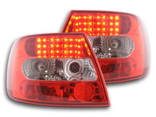 Paire de feux arrière Audi A4 B5 Berline 95-00 Non TDI Led Rouge Chrome