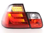 Paire feux arrière BMW Serie 3 E46 Berline 1998 a 2001 Rouge Chrome Led