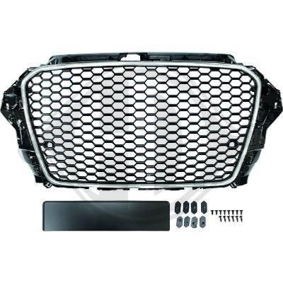 Grille de Calandre ABS Audi A3 8V 2012 a 2016 Noir Chrome Singleframe