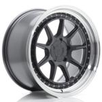 Jante JR Wheels JR47 18x9,5 ET15-35- 5 Trous sur mesure- Hyper Gray w/ Machined Lip