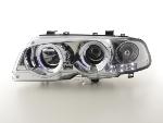 Paire de feux phares Angel Eyes BMW serie 3 E46 Coupe 98-02 chrome