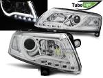 Paire de feux phares Audi A6 C6 04-08 led LTI chrome