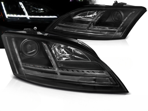 Paire de feux phares Audi TT 8J de 2006 a 2010 Daylight led noir Halogène