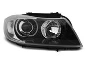 Paire de feux phares BMW serie 3 E90 / E91 de 2005 a 2008 angel eyes led noir