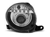 Paire de feux phares Fiat 500 07-15 Daylight led noir