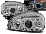 Paire de feux phares Opel Corsa B 93-00 angel eyes chrome