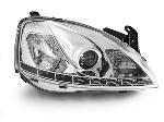 Paire de feux phares Opel Corsa C 00-06 Daylight led chrome