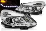 Paire de feux phares Opel Corsa D 06-11 Daylight led chrome