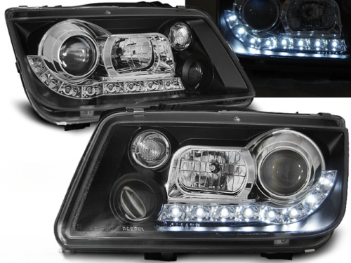 Paire de feux phares VW Bora de 1998 a 2005 daylight led noir