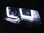 Paire de feux phares VW T5 de 2010 a 2015 U-Type DRL led noir