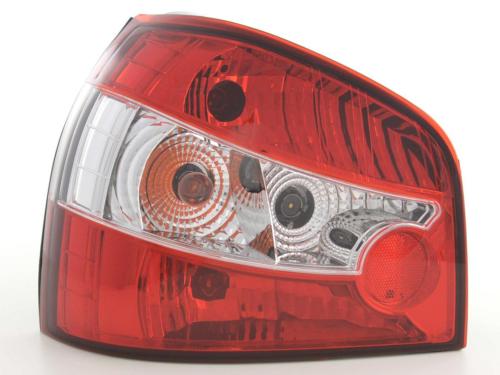 Paire de feux arrière Audi A3 8L 1996 a 2000 Rouge Chrome