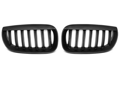 Paire de grilles de calandre BMW X3 E83 de 2004 a 2006 noir Mat