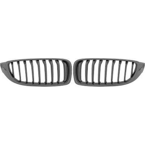 Grilles de Calandre BMW Serie 4 F32/F33/F36 2013 a 2020 look Carbone