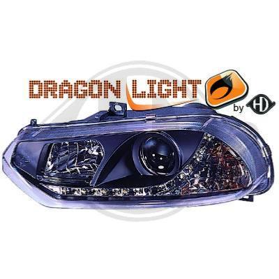 Paire de Phares Daylight Alfa Romeo 156 de 1997 a 2003 Noir Led