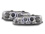 Paire de feux phares Angel Eyes Fiat Punto de 99-02 chrome