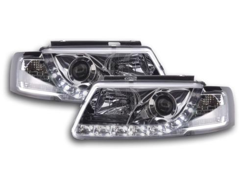 Paire de feux phares Daylight Led VW Passat 3B de 97-00 Chrome