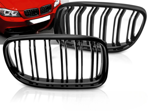Calandre Avant BMW Serie 3 E90/E91 de 2009 a 2011 Noir Brillant Double Barres