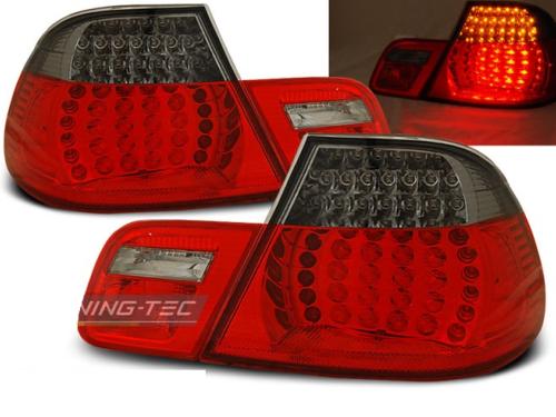 Paire de feux arriere BMW serie 3 E46 Coupe 99-03 LED rouge fume