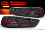 Paire de feux arriere Mitsubishi Lancer 8 08-16 FULL LED DYN Rouge