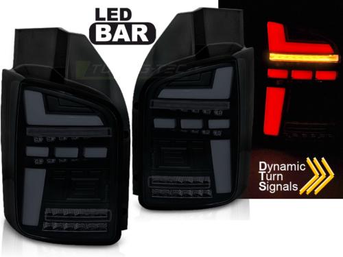 Paire de feux VW T6 15-19 FULL LED BAR DYN Noir Fume