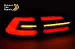 Paire de feux arriere VW Golf 7 13-17 FULL LED BAR Dyn Noir Blanc Rouge