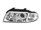 Paire de feux phares Audi A4 99-00 angel eyes chrome