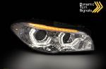 Paire de feux phares BMW serie 5 F10 / F11 10-13 xenon angel eyes led DRL chrome