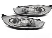 Paire de feux phares Ford Fiesta MK7 13-16 led DRL chrome