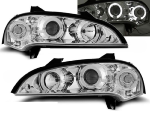Paire de feux phares Opel Tigra 94-00 angel eyes chrome