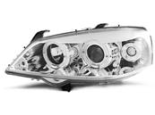 Paire de feux phares Opel Astra G 97-04 angel eyes chrome