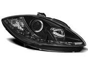 Paire de feux phares Seat Leon / Altea de 2009 a 2013 Daylight DRL led noir